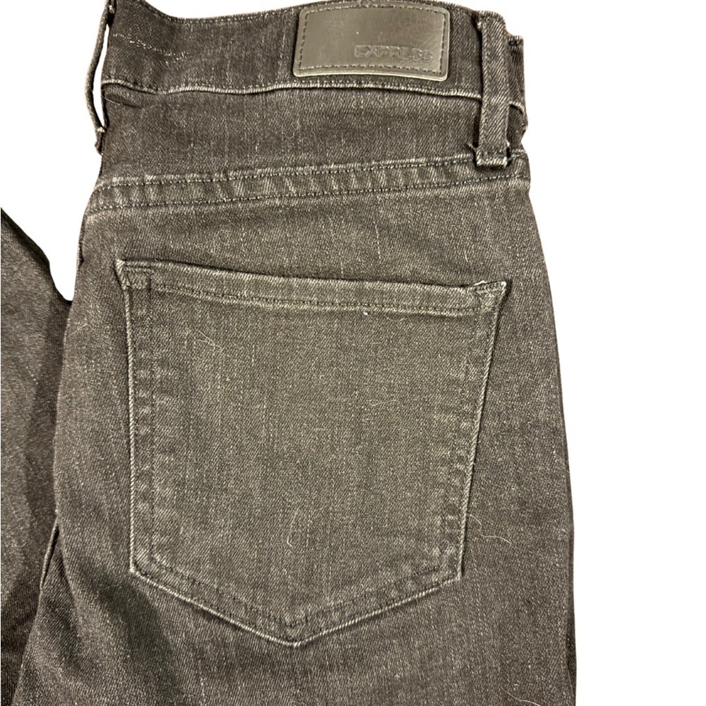 Express Women’s Black Denim Classic Skinny Jeans Mid-Rise Size 4 - Picture 4 of 4